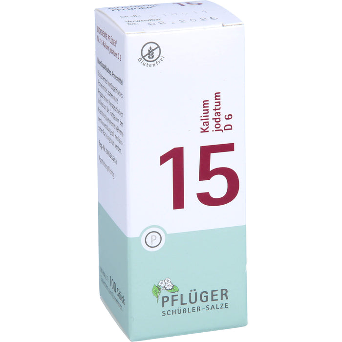 PFLÜGER Biochemie 15 Kalium jodatum D 6 Tabletten, 100 St. Tabletten