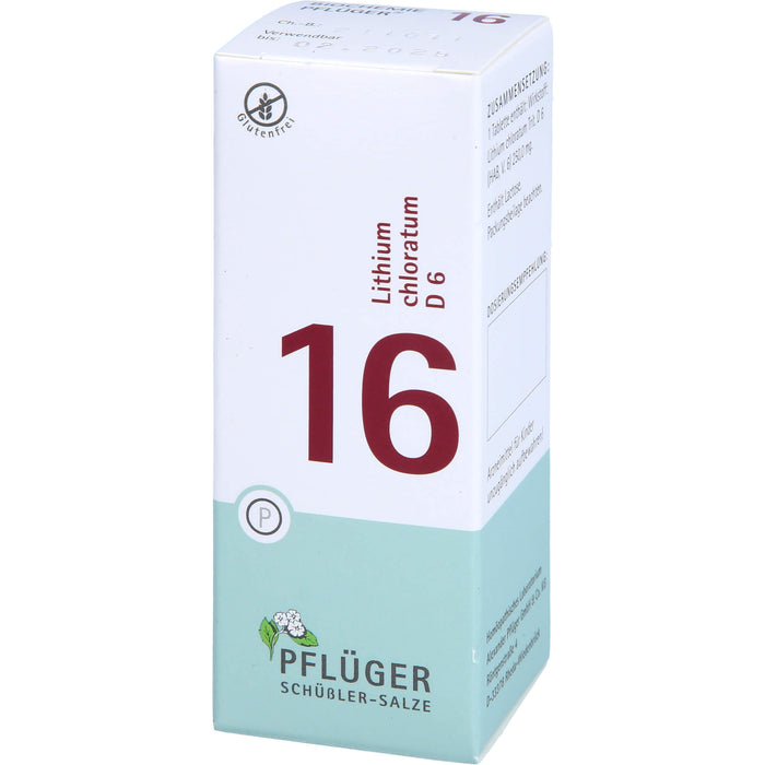 PFLÜGER Biochemie 16 Lithium chloratum D6 Tabletten, 100 pcs. Tablets