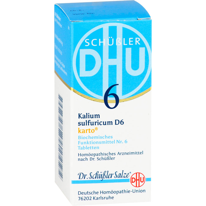 DHU Schüßler-Salz Nr. 6 Kalium sulfuricum D 6 karto Tabletten, 200 pc Tablettes