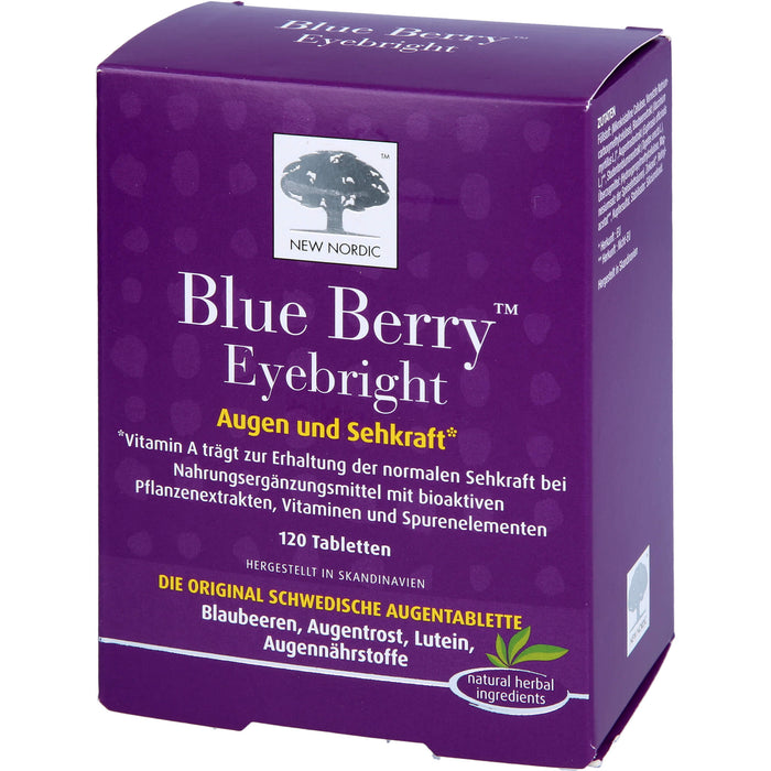 Blue Berry Eyebright Augen und Sehkraft Tabletten, 120 pc Tablettes