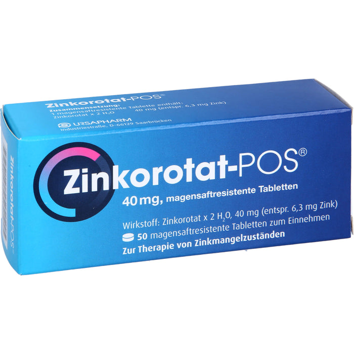 Zinkorotat - POS 40 mg Tabletten, 50 pcs. Tablets