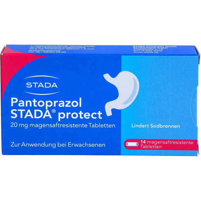 Pantoprazol STADA protect 20 mg Tabletten bei Sodbrennen, 14 pc Tablettes