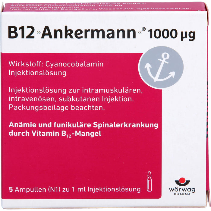 B12 Ankermann 1000µg Injektionslösung, 5 pc Ampoules