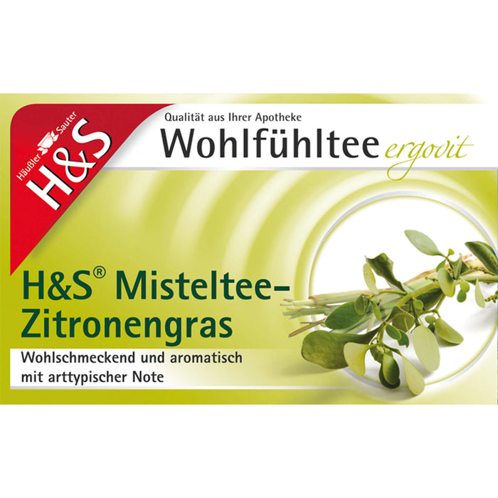 H&S Misteltee-Zitronengras Nr. 24 wohlschmeckend und aromatisch, 20 pc Sac filtrant