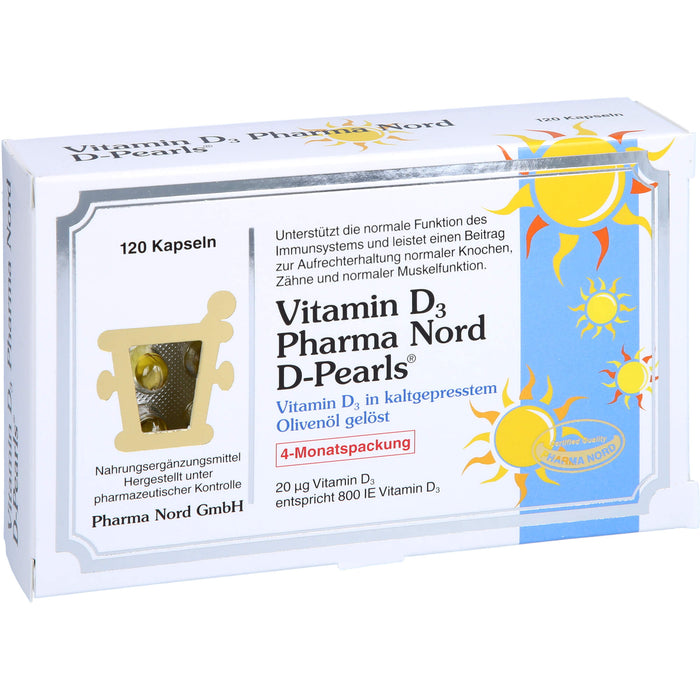 Vitamin D3 Pharma Nord D-Pearls Kapseln, 120 pc Capsules