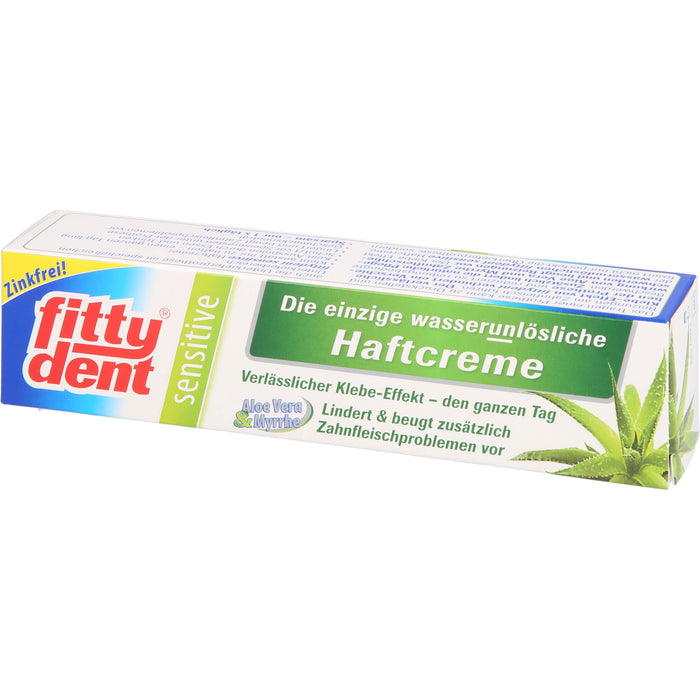 fittydent sensitive wasserunlösliche Haftcreme für Zahnprothesen, 40 g Cream