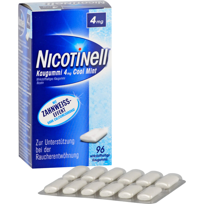 Nicotinell Kaugummi 4 mg Cool Mint, 96 St. Kaugummi