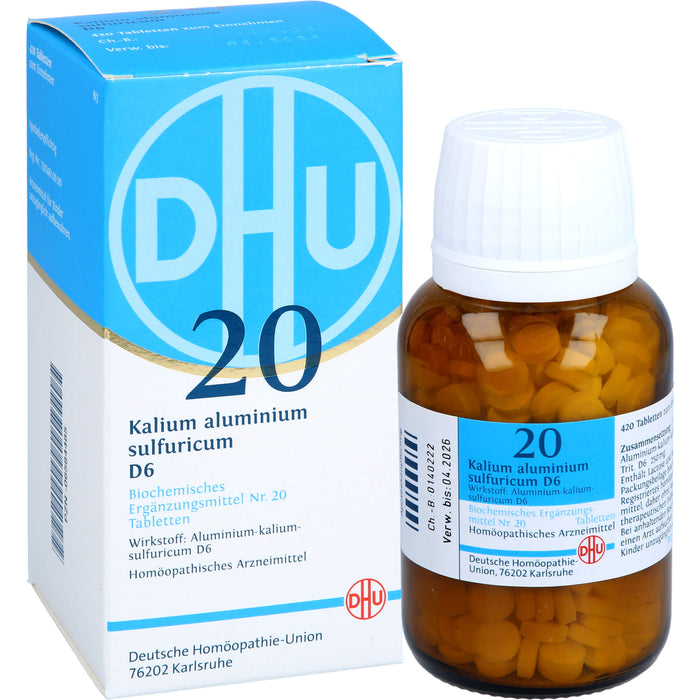 DHU Schüßler-Salz Nr. 20 Kalium aluminium sulfuricum D6 Tabletten, 420 pc Tablettes