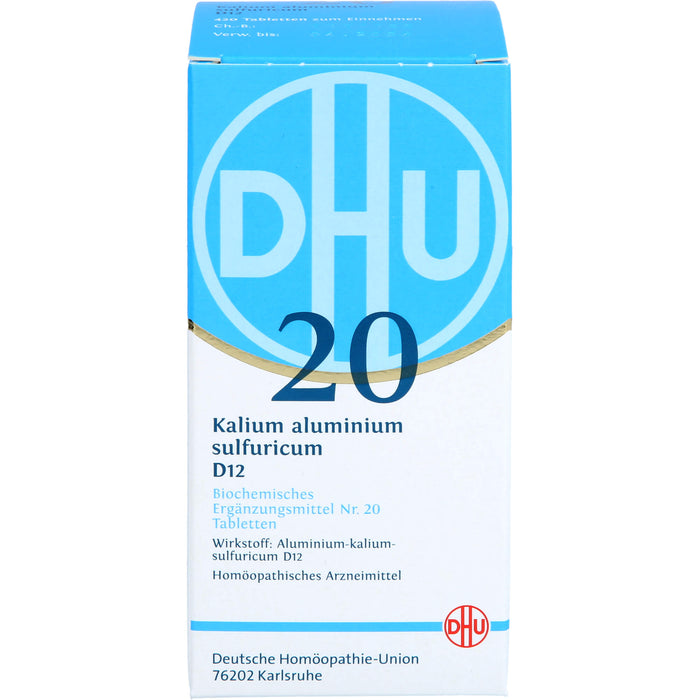 DHU Schüßler-Salz Nr. 20 Kalium aluminium sulfuricum D12 Tabletten, 420 pcs. Tablets