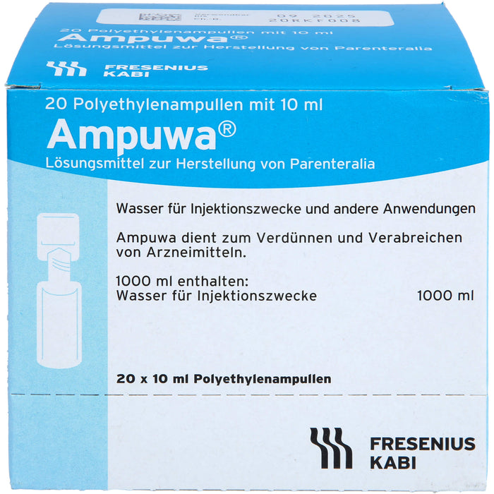 Ampuwa, Lösungsmittel zur Herstellung von Parenteralia Polyethylenampullen, 10 ml, 200 ml Lösung