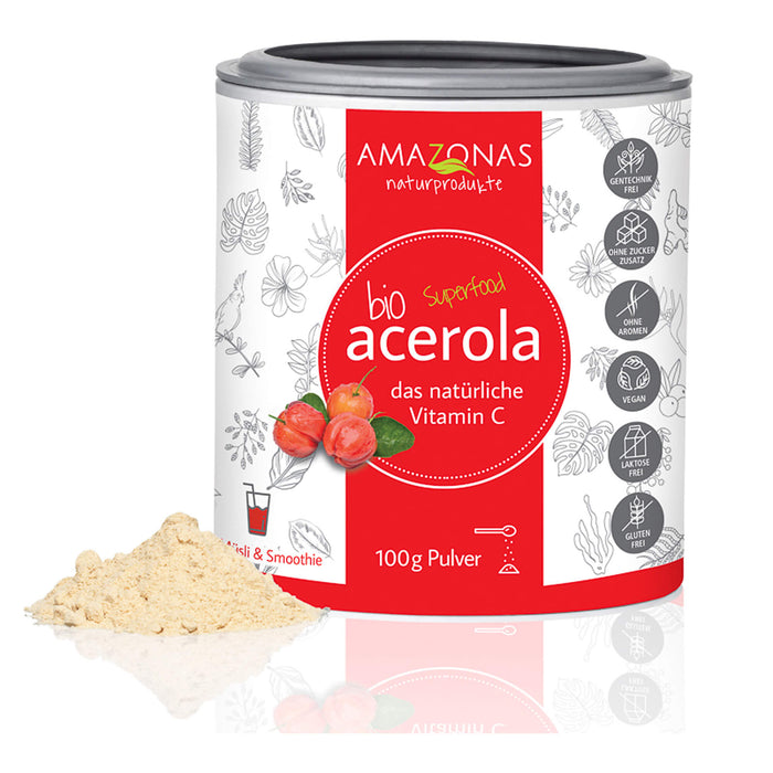 AMAZONAS Acerola Pulver, 100 g Poudre