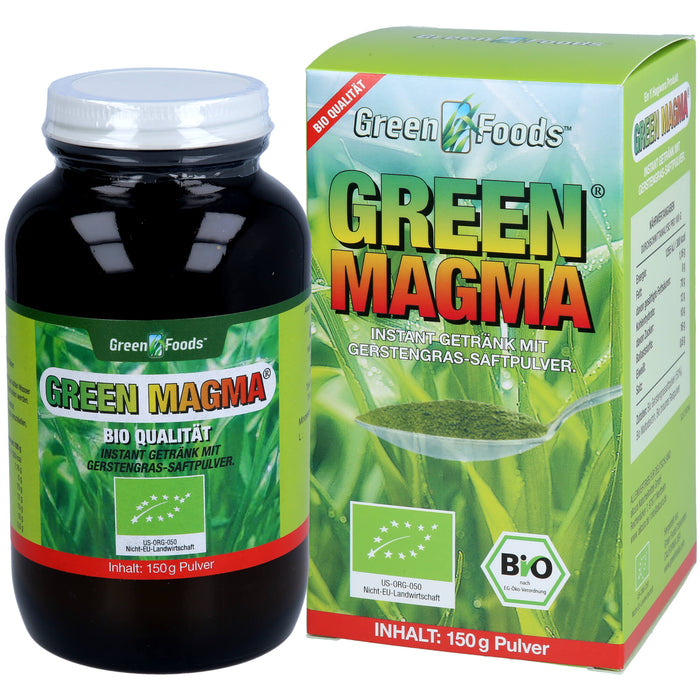 Green Foods Green Magma Gerstengrasextrakt-Pulver bio, 150 g Poudre