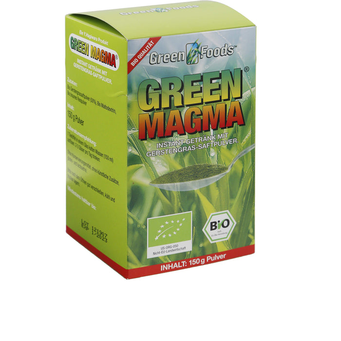 Green Foods Green Magma Gerstengrasextrakt-Pulver bio, 150 g Poudre