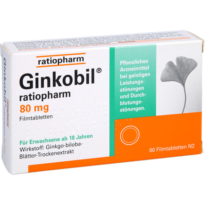 Ginkobil ratiopharm 80 mg Filmtabletten, 60 St FTA