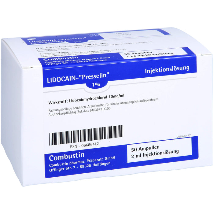 LIDOCAIN-Presselin 1 % Ampullen, 50 St. Ampullen