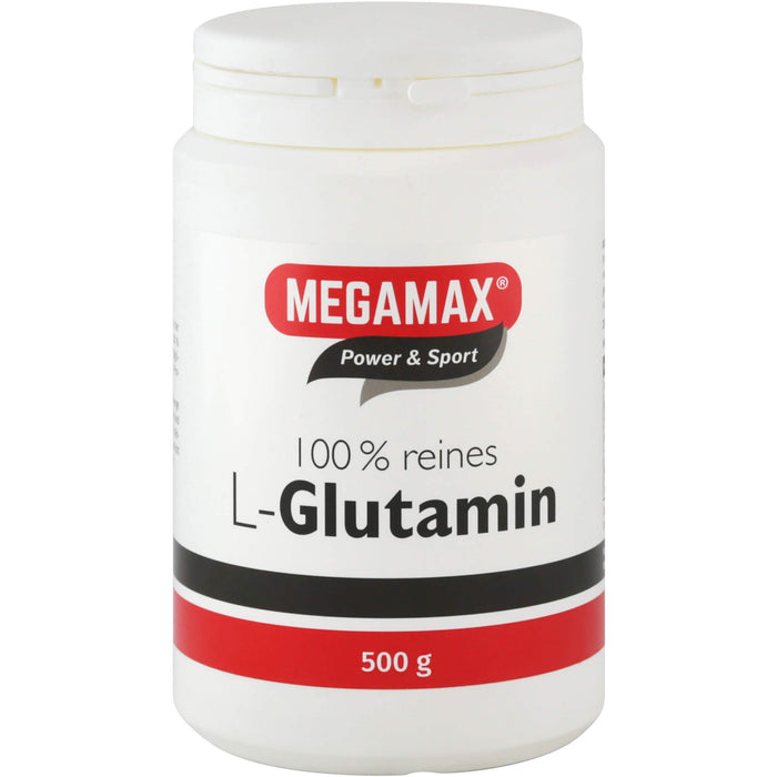 MEGAMAX Power & Sport 100 % reines L-Glutamin Pulver, 500 g Poudre