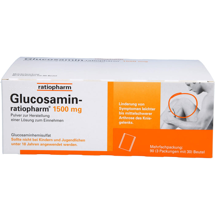 Glucosamin-ratiopharm 1500 mg Pulver zur Herstellung einer Lösung zum Einnehmen, 90 St PLE