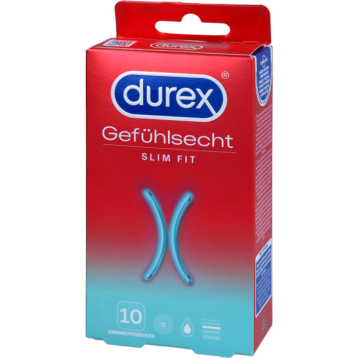 Durex Gefühlsecht Slim Fit Kondome, 10 pcs. Condoms