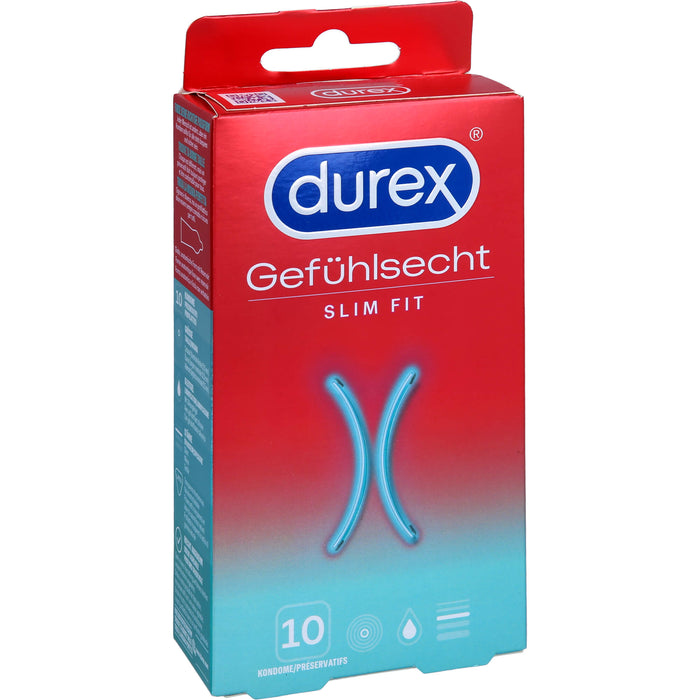 Durex Gefühlsecht Slim Fit Kondome, 10 pc Préservatifs