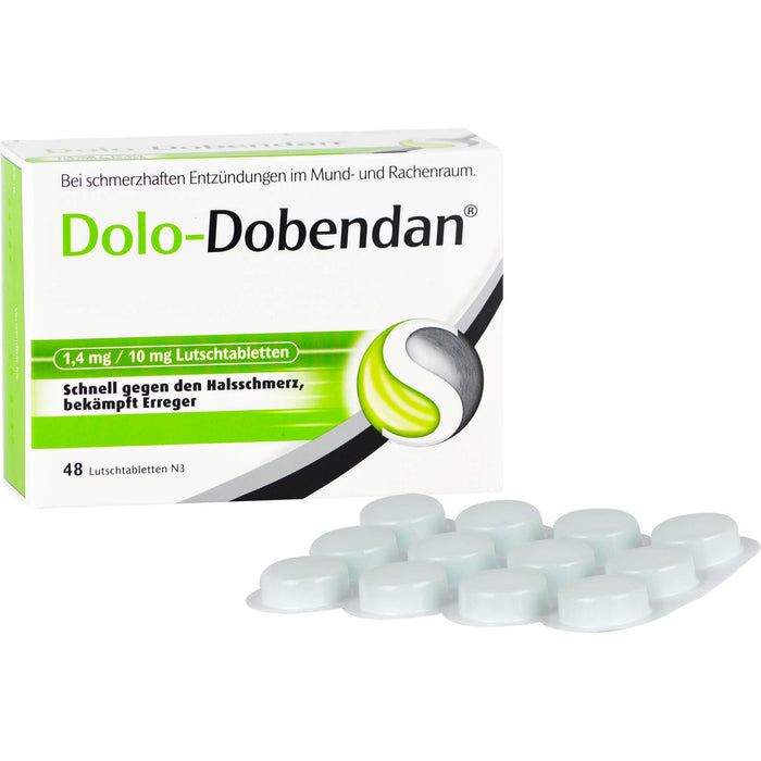 DOLO-DOBENDAN Lutschtabletten bei starken Halsschmerzen mit betäubender Wirkung, 48 pcs. Tablets