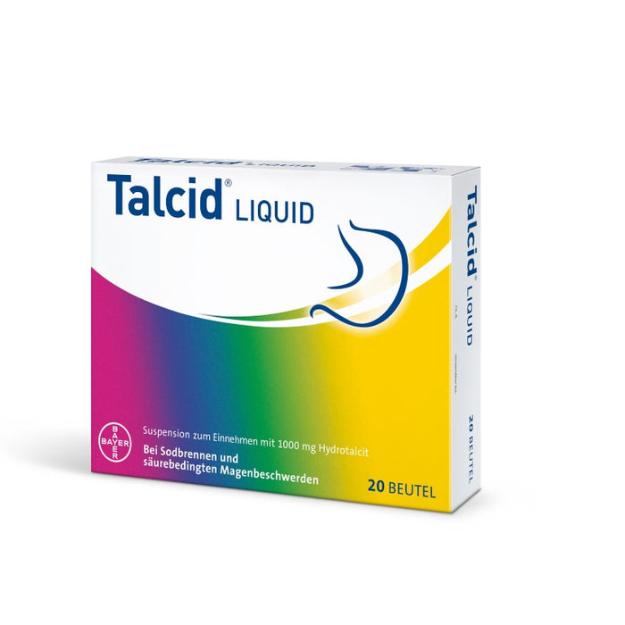 Talcid Liquid Beutel bei Sodbrennen und säurebedingten Magenbeschwerden, 20 pcs. Sachets