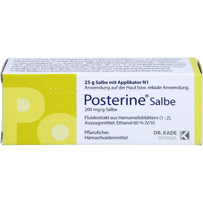 Posterine pflanzliches Hämorrhoidenmittel Salbe mit Applikator N1, 25 g Ointment