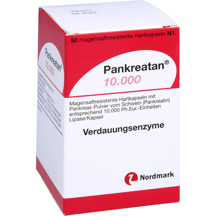 Pankreatan 10.000, Magensaftresistente Hartkapseln, 50 pcs. Capsules