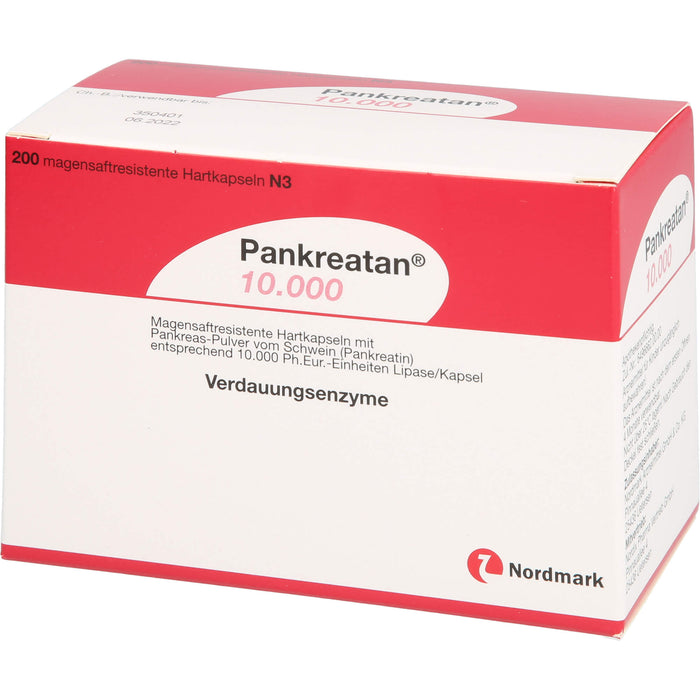 Pankreatan 10.000, Magensaftresistente Hartkapseln, 200 pc Capsules