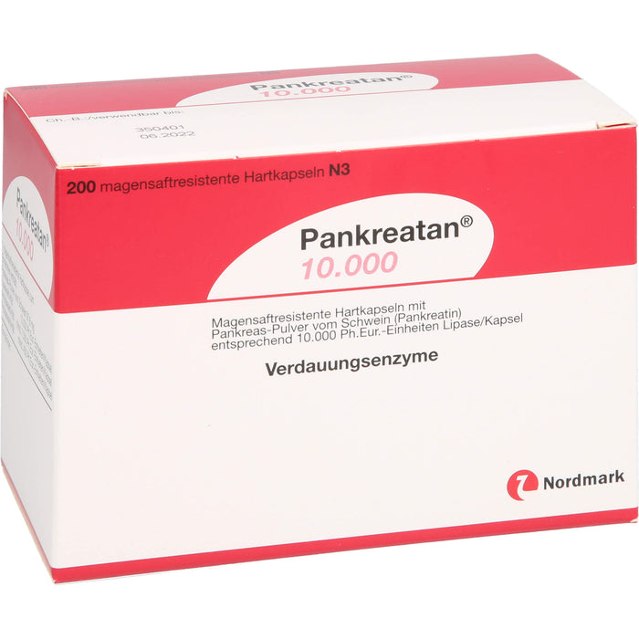 Pankreatan 10.000, Magensaftresistente Hartkapseln, 200 pcs. Capsules