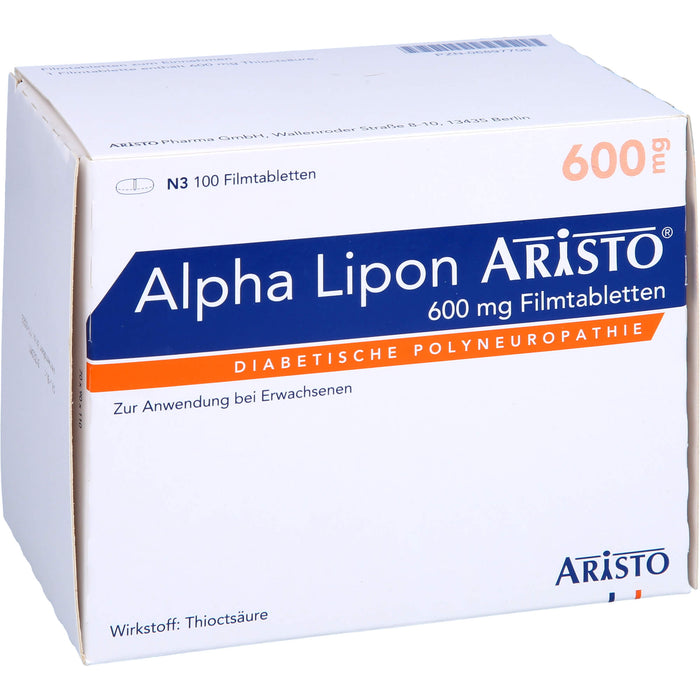 Alpha Lipon Aristo 600 mg Filmtabletten, 100 pcs. Tablets