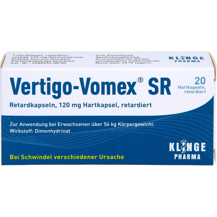 Vertigo-Vomex SR Retardkapseln bei Schwindel, 20 pc Capsules