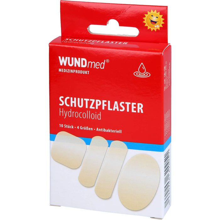 WUNDmed Wundpflaster Hydrocolloid 4 Größen zur beschleunigten Heilung von wundgescheuerten Hautpartien, 10 pc Pansement