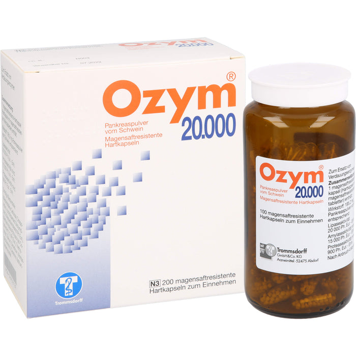 Ozym 20.000, magensaftresistente Hartkaps., 200 pc Capsules