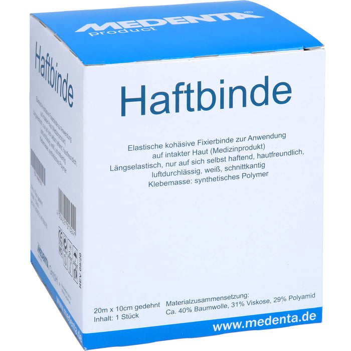 MEDENTA Haftbinde elastisch 10 cm x 20 m, 1 pcs. Bandage