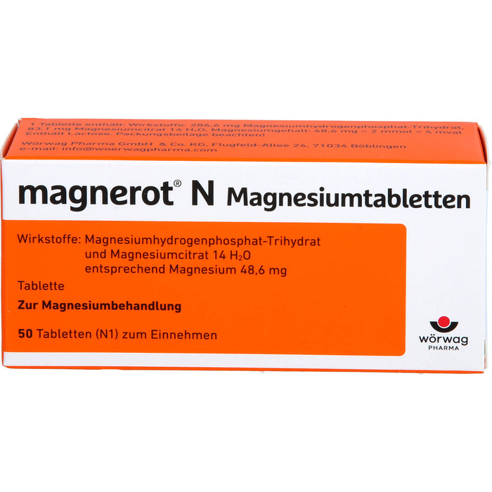 magnerot N Magnesiumtabletten, 50 pc Tablettes