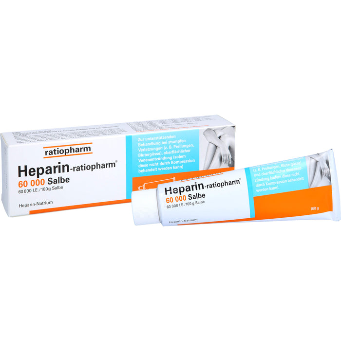 Heparin-ratiopharm 60 000 Salbe bei stumpfen Verletzungen, 100 g Onguent