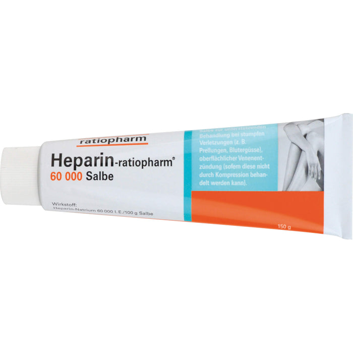 Heparin-ratiopharm 60000 Salbe bei stumpfen Verletzungen, 150 g Salbe