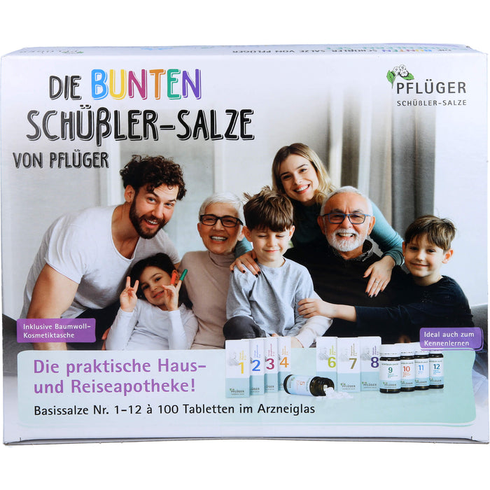 PFLÜGER Biochemie Haus-und Reiseapotheke Basissalze Nr. 1-12 Tabletten, 1200 pc Tablettes