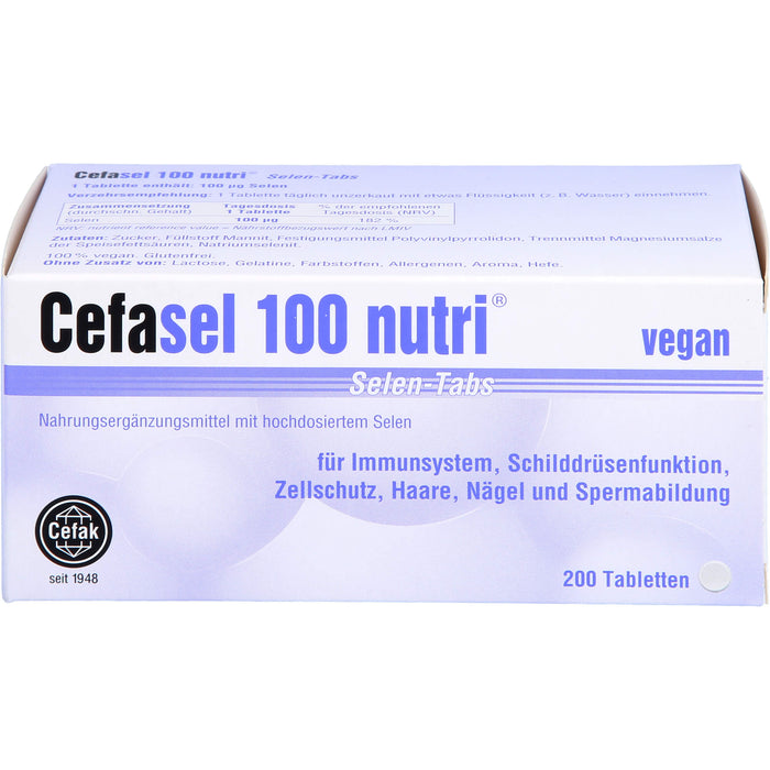 Cefasel 100 nutri Selen-Tabs, 200 pc Tablettes