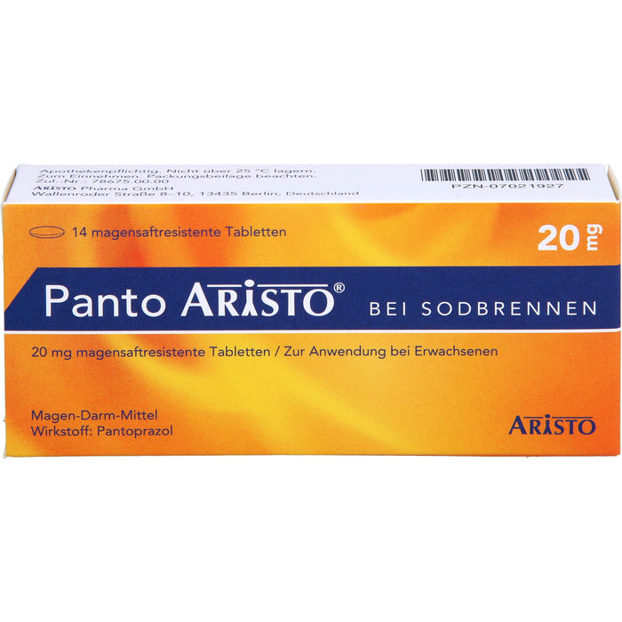 Panto ARISTO bei Sodbrennen Tabletten, 14 St. Tabletten