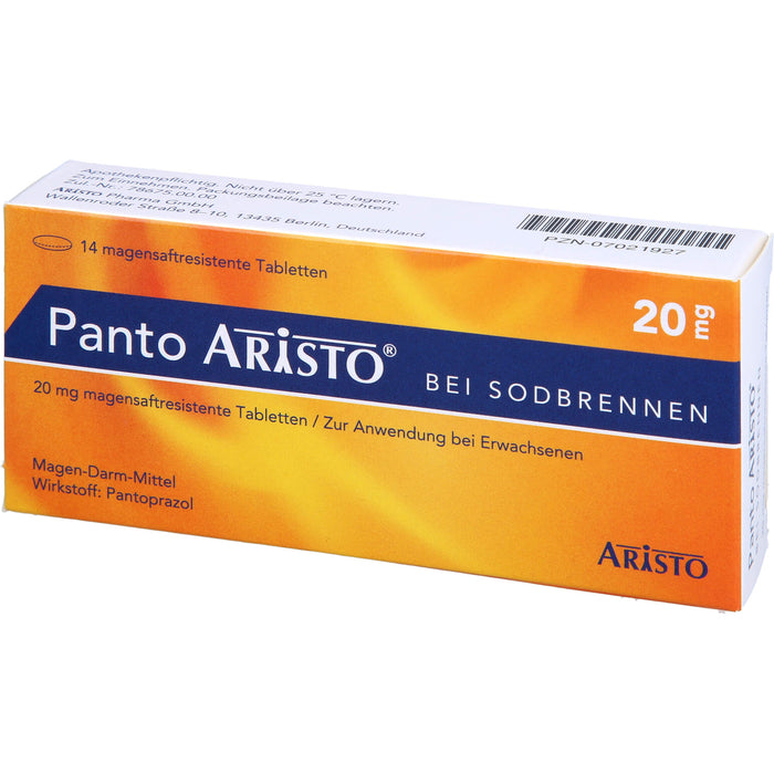 Panto ARISTO bei Sodbrennen Tabletten, 14 St. Tabletten