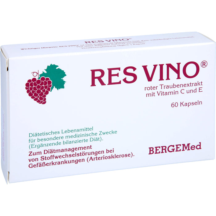 Res Vino Kapseln Roter Traubenextrakt, 60 pcs. Capsules