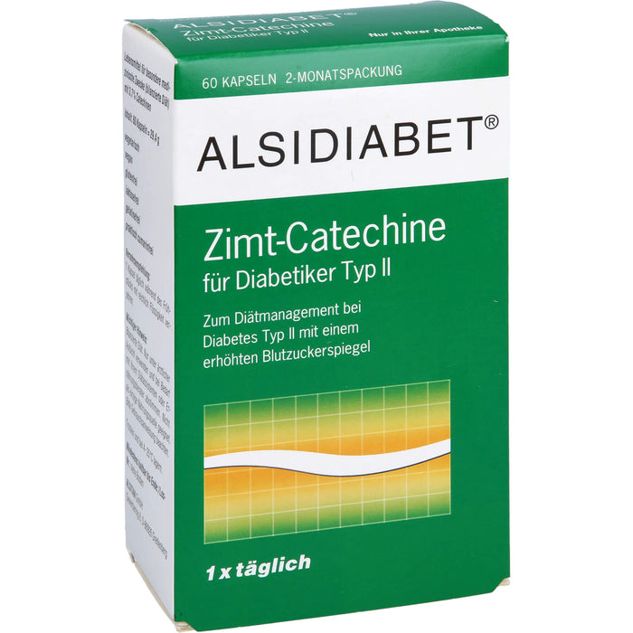 ALSIDIABET Zimt-Catechine für Diabetiker Typ II, 60 pcs. Capsules