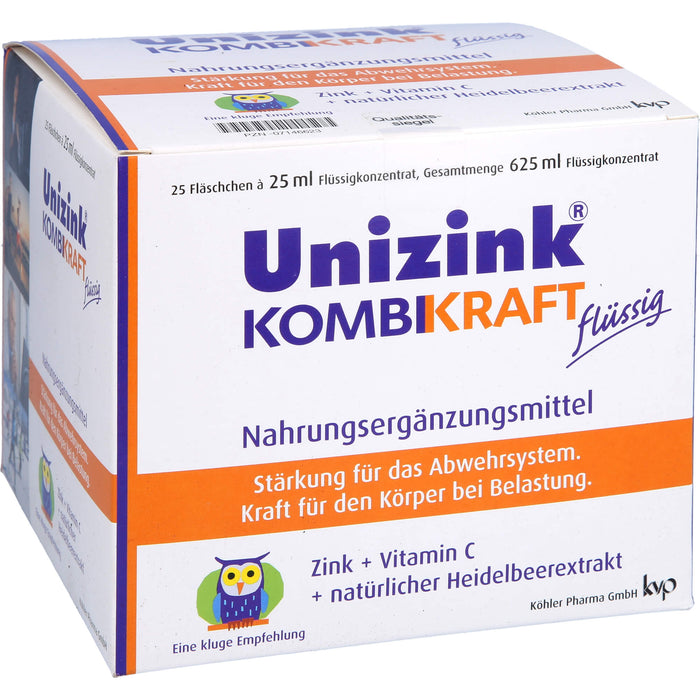 Unizink Kombikraft Fläschchen, 25 pc Ampoules