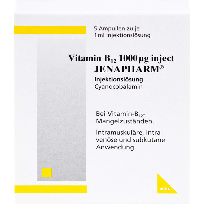 Vitamin B12 1000 µg inject JENAPHARM Injektionslösung, 5 pc Ampoules