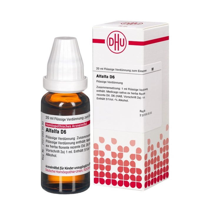 Alfalfa D6 DHU Dilution, 20 ml Lösung