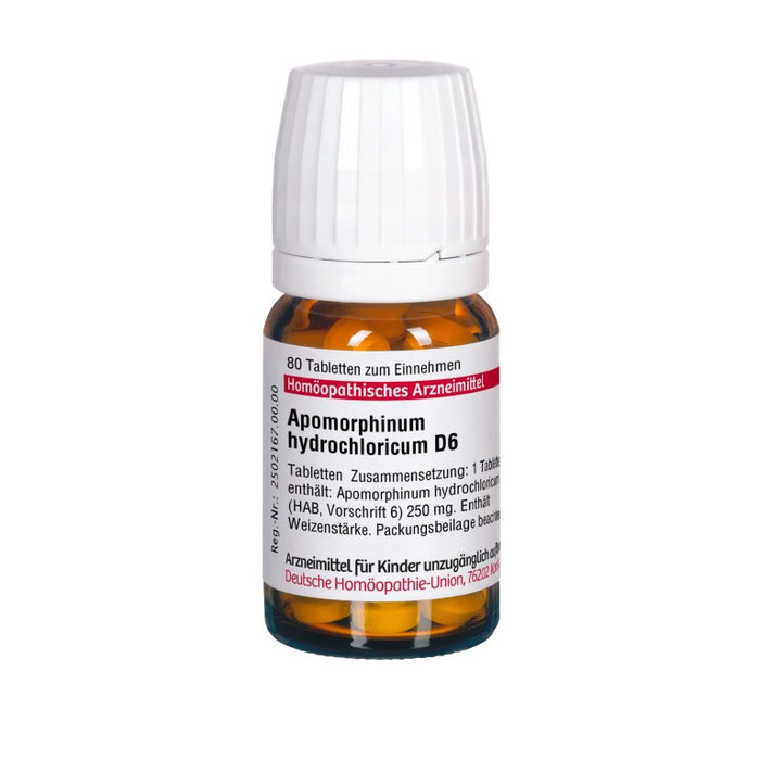 Apomorphinum hydrochloricum D6 DHU Tabletten, 80 St. Tabletten