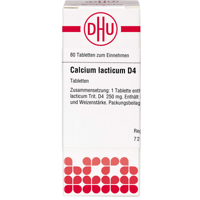 DHU Calcium lacticum D4 Tabletten, 80 St. Tabletten