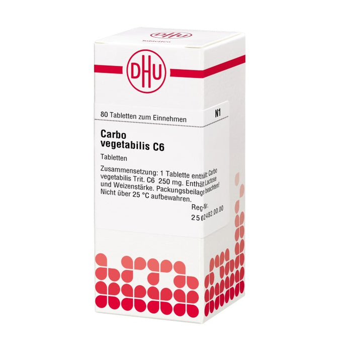 DHU Carbo vegetabilis C6 Tabletten, 80 St. Tabletten