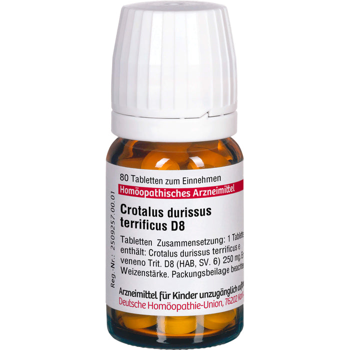 Crotalus durissus terrificus D8 DHU Tabletten, 80 St. Tabletten